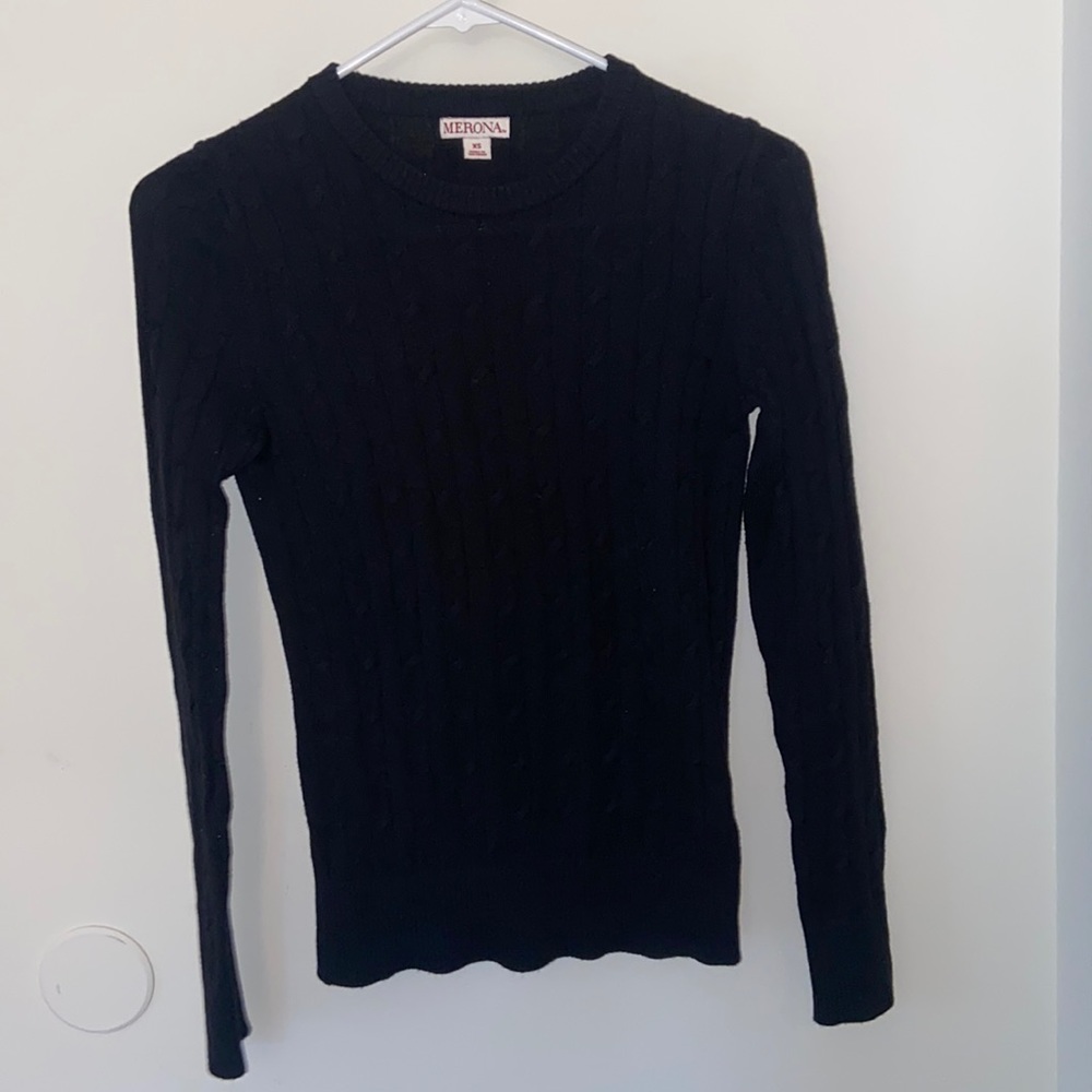 Wool cable knit sweater